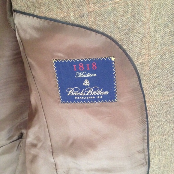 Brooks Brothers Men's Mens Brown Wool/Cashmere Blazer Jacket 38R Three 3 Buttons - Picture 7 of 16